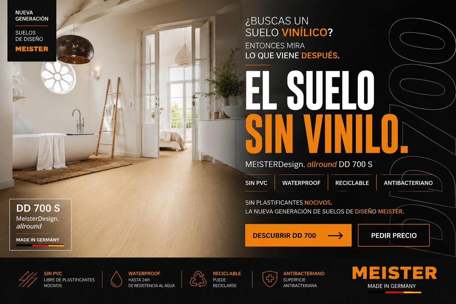 MEISTERDesign allround DD 700 S, suelo de diseño sin PVC en MEISTER Pontevedra
